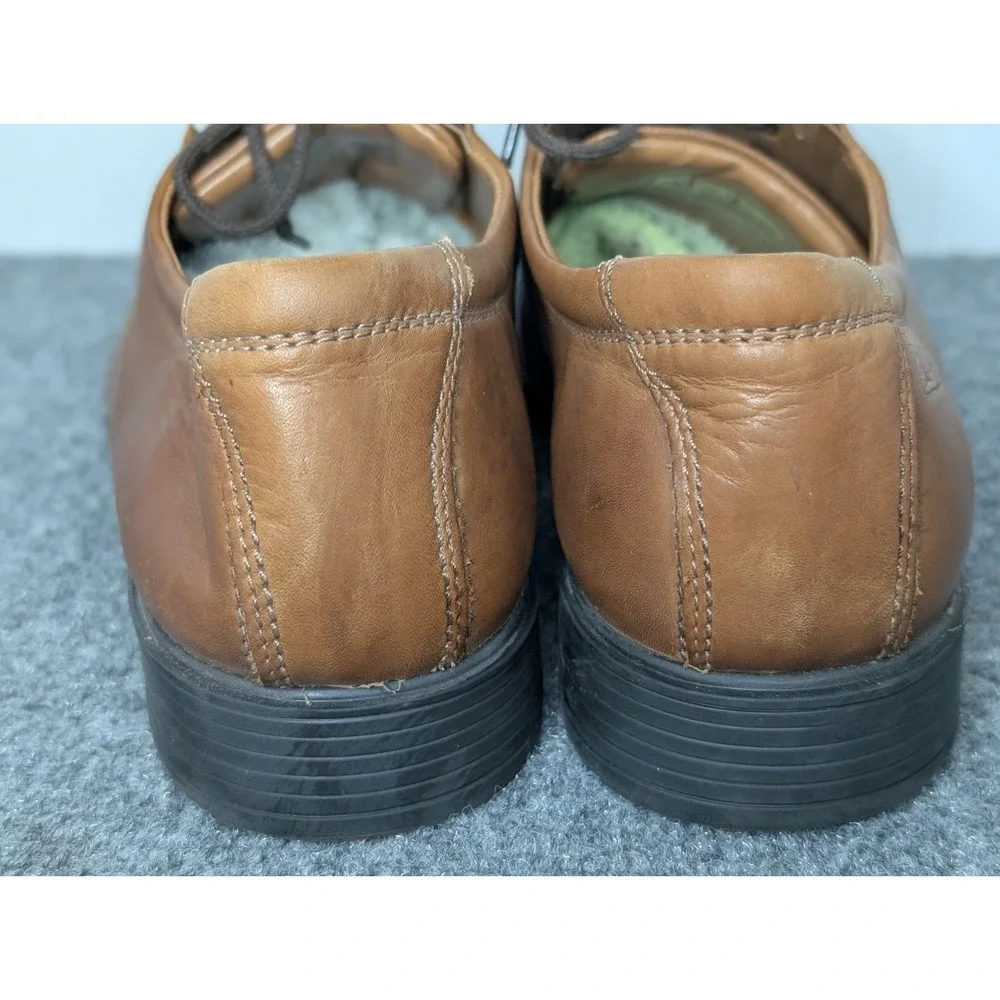 Men's‎ Clarks Whiddon Plain Dress Casual Lace Up Oxford Dark Tan Leather 7.5 W